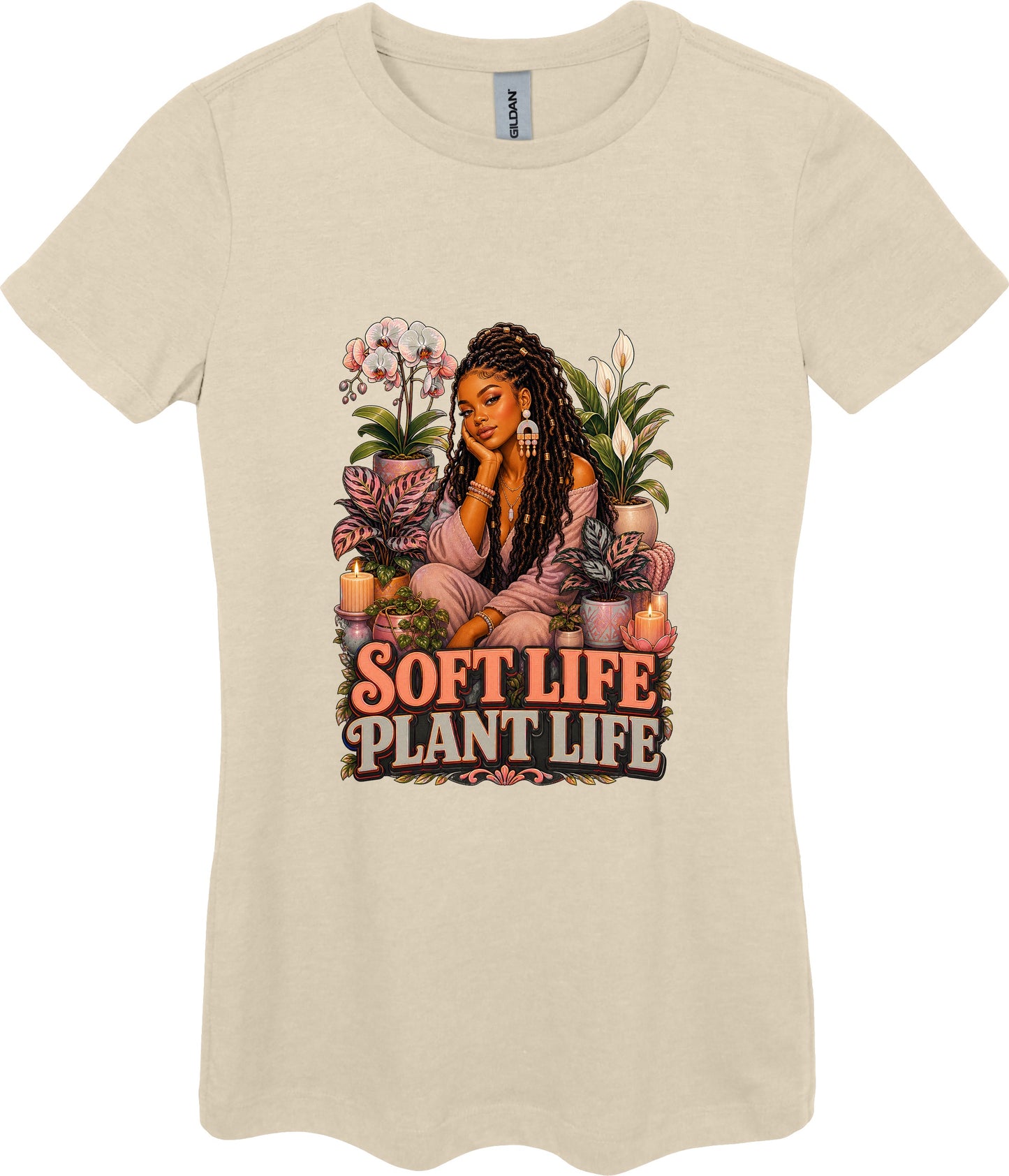 Soft Life Plant Life Women's Plant Lover Graphic Tee in Sand