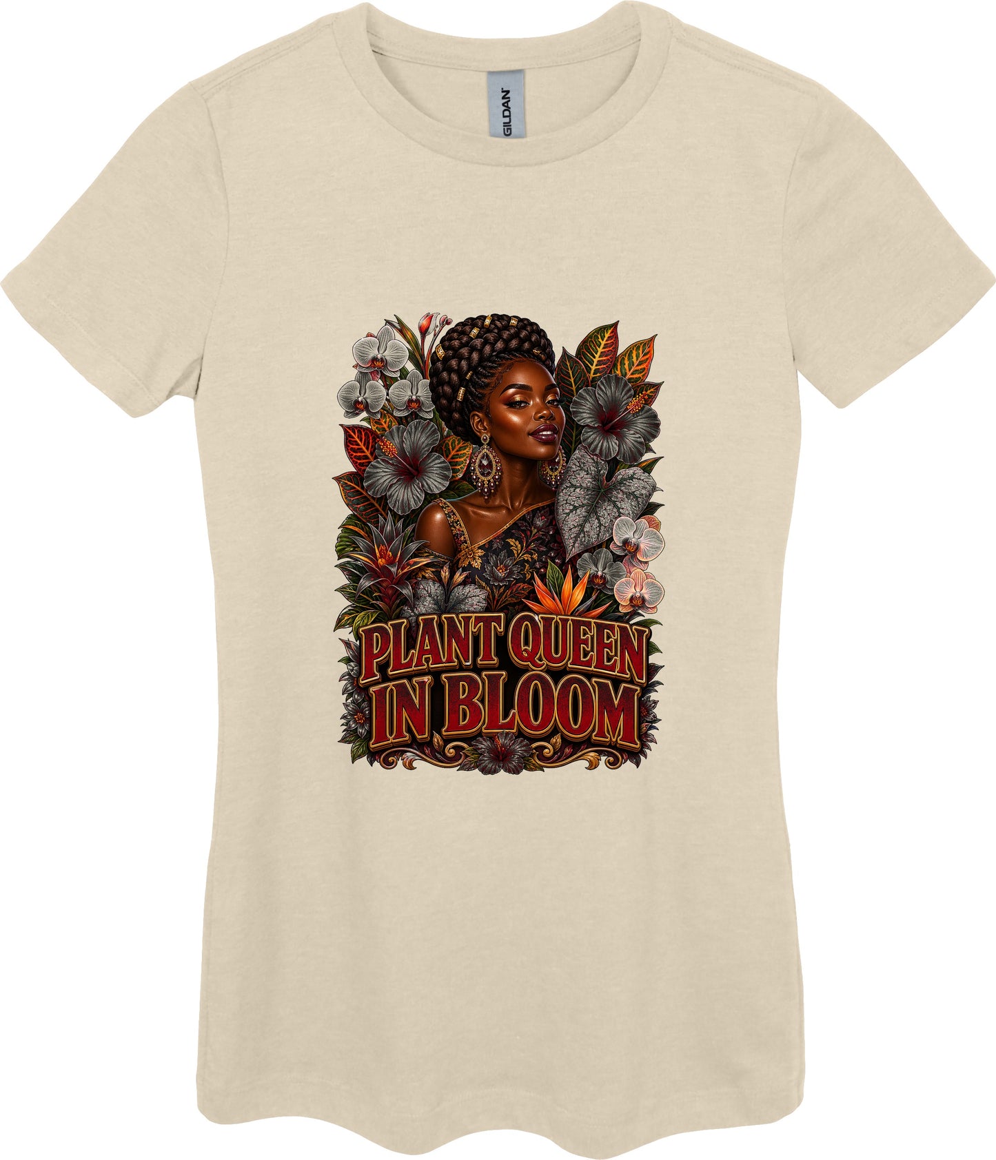Plant Queen in Bloom Women's Plant Lover Graphic Tee in Sand