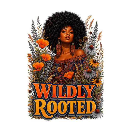Wildly Rooted Women's Plant Lover Graphic Tee artwork detail