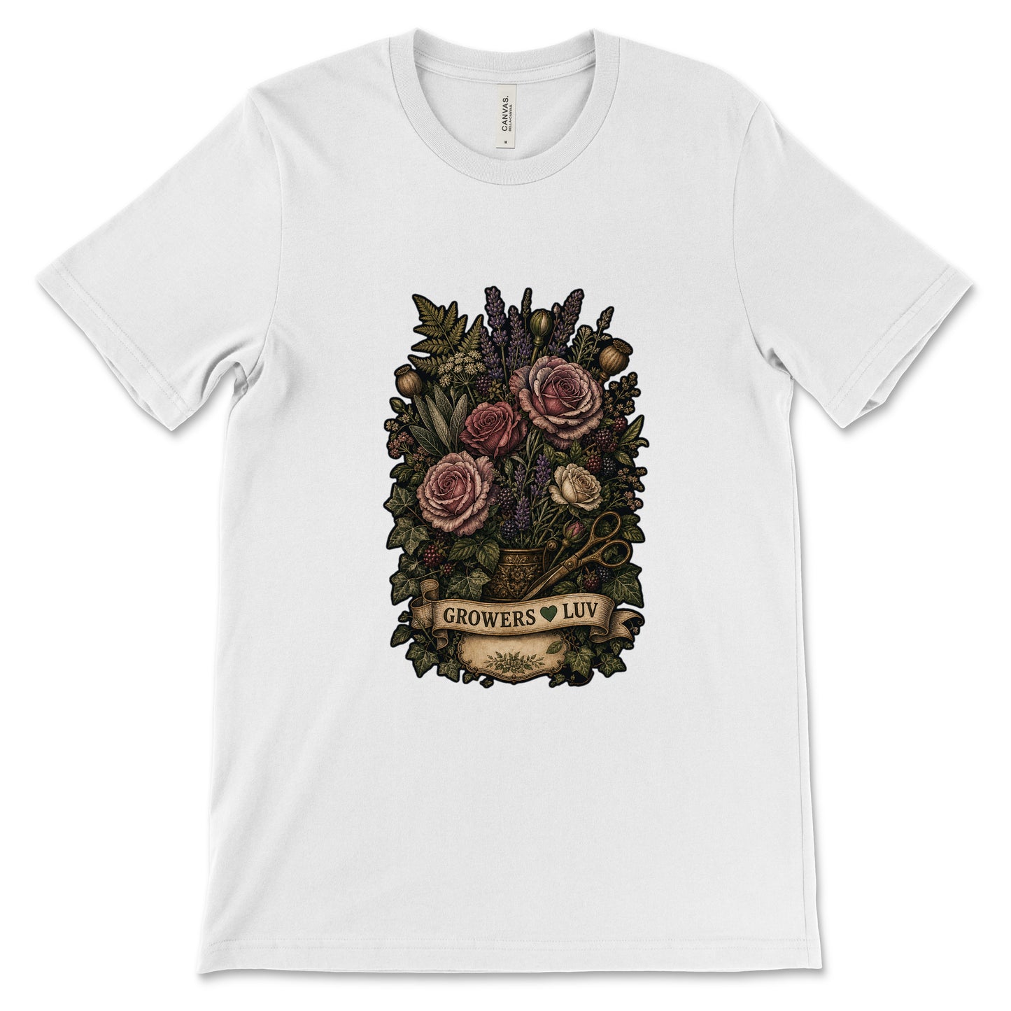 Dark Floral Bouquet Women's Bella Canvas Graphic Tee
