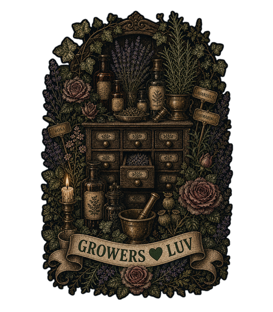 Garden Apothecary Large Natural Tote Bag artwork detail
