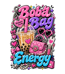 Boba Bag Energy Women's Bella Canvas Graphic Tee