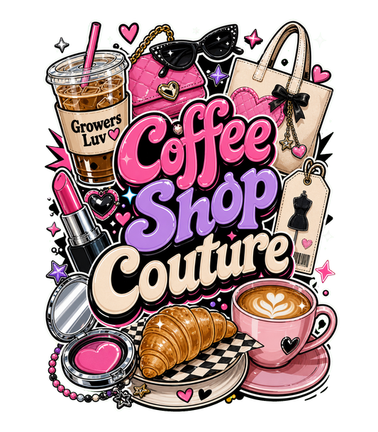 Coffee Shop Couture Women's Bella Canvas Graphic Tee artwork detail