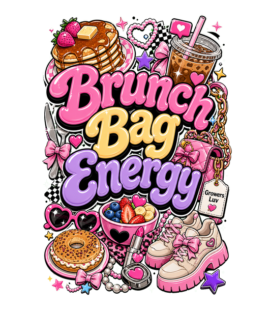 Brunch Bag Energy Women's Bella Canvas Graphic Tee artwork detail