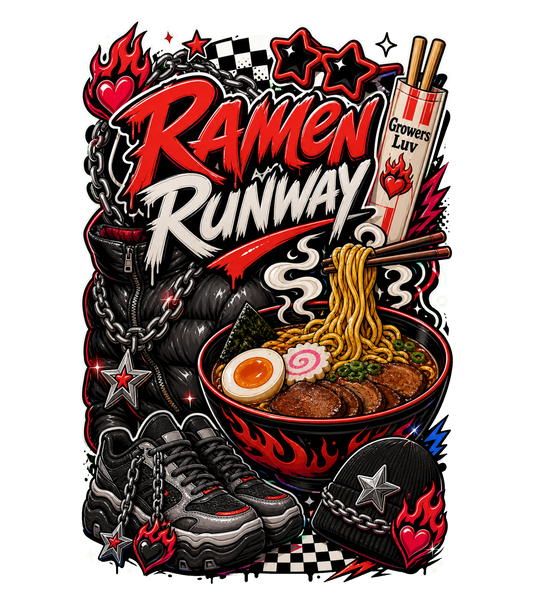 Ramen Runway Women's Bella Canvas Graphic Tee artwork detail