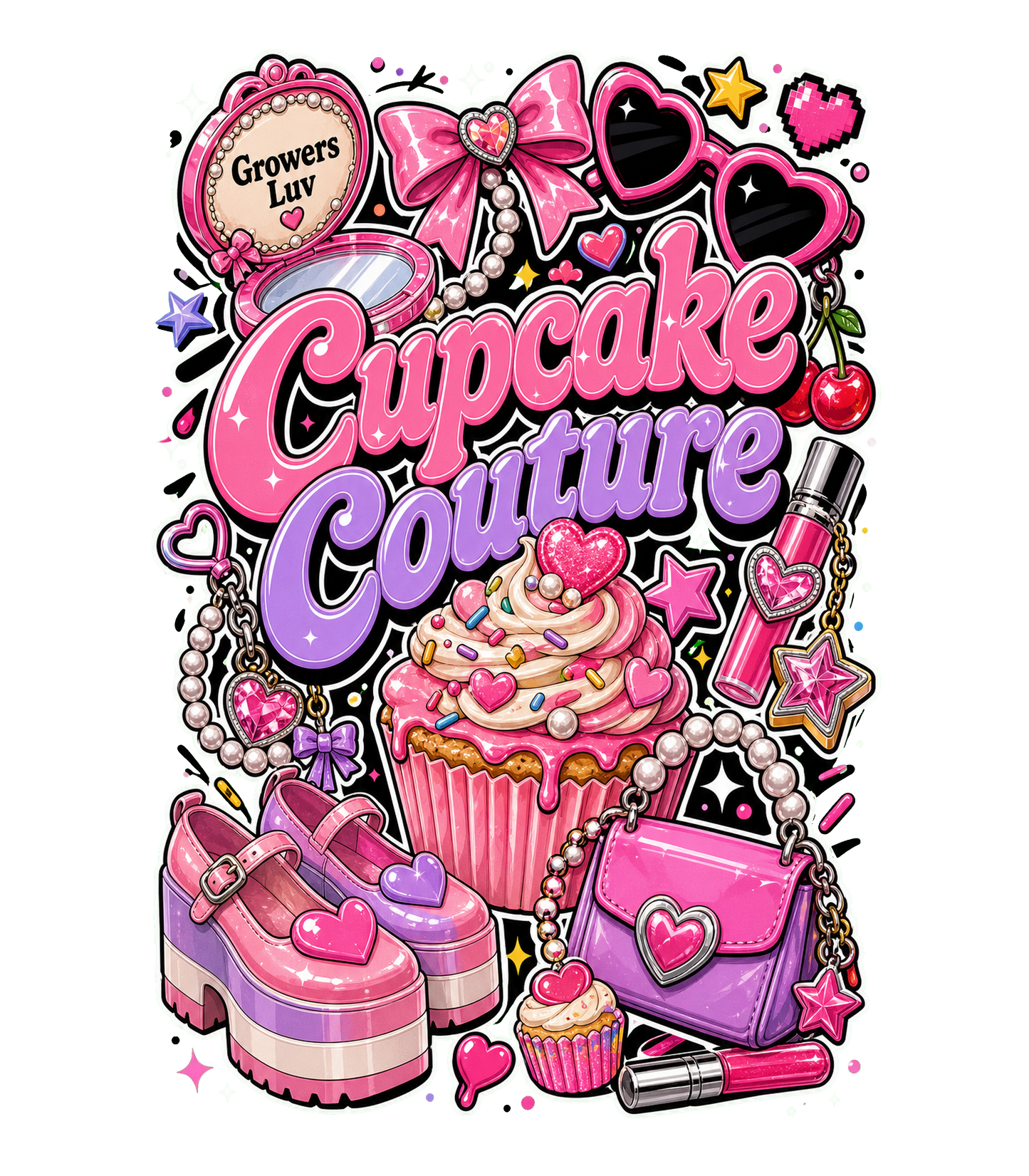 Cupcake Couture Women's Bella Canvas Graphic Tee artwork detail