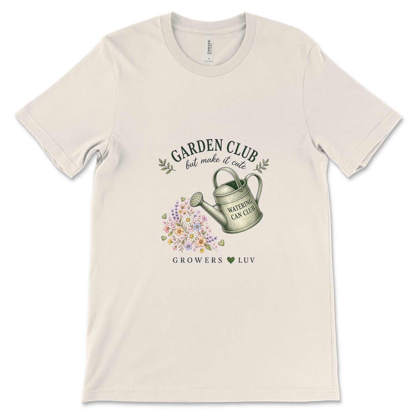 Garden Club But Make It Cute Women's Bella Canvas Graphic Tee in Natural