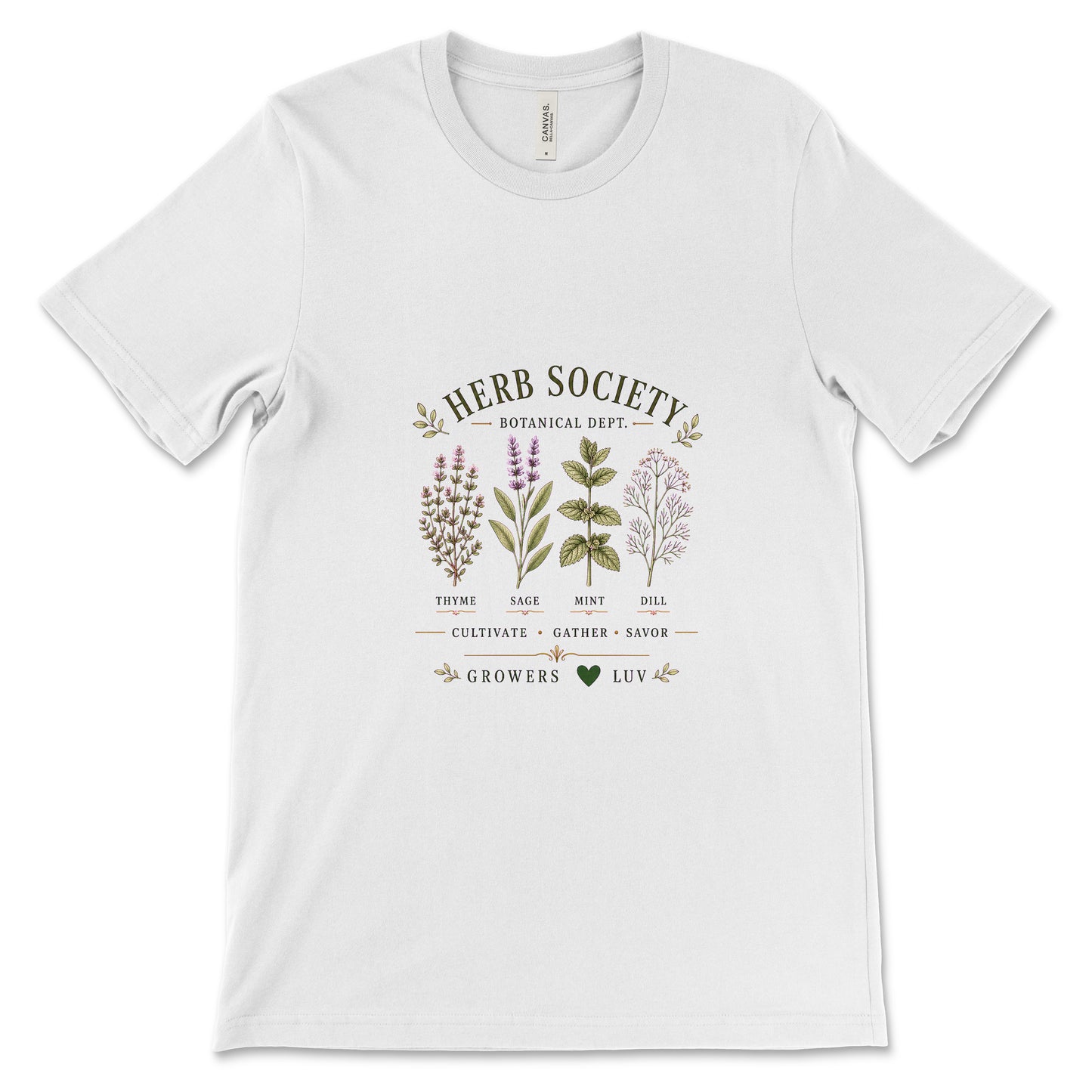 Herb Society Botanical Dept Women's Bella Canvas Graphic Tee