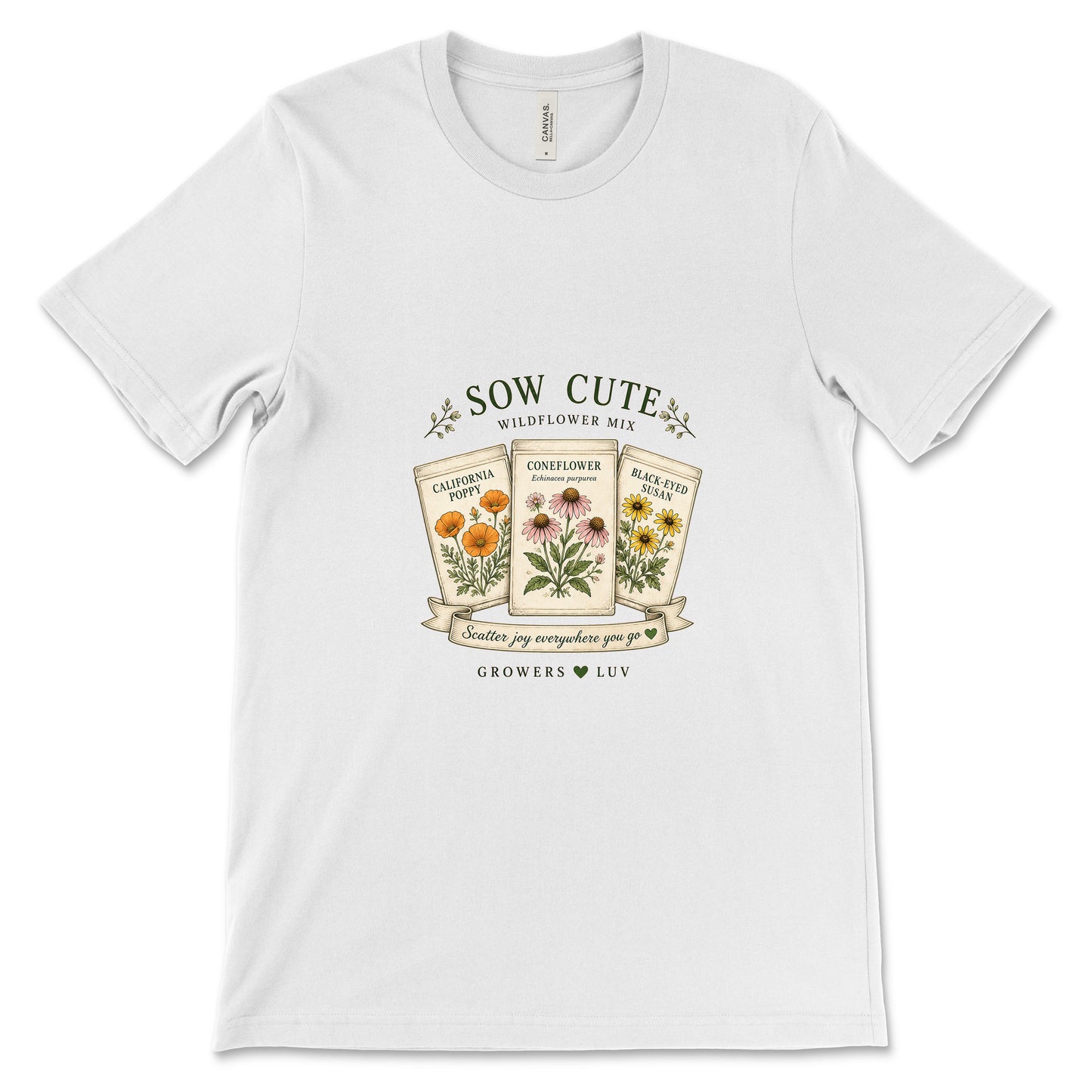 Sow Cute Wildflower Mix Women's Bella Canvas Graphic Tee