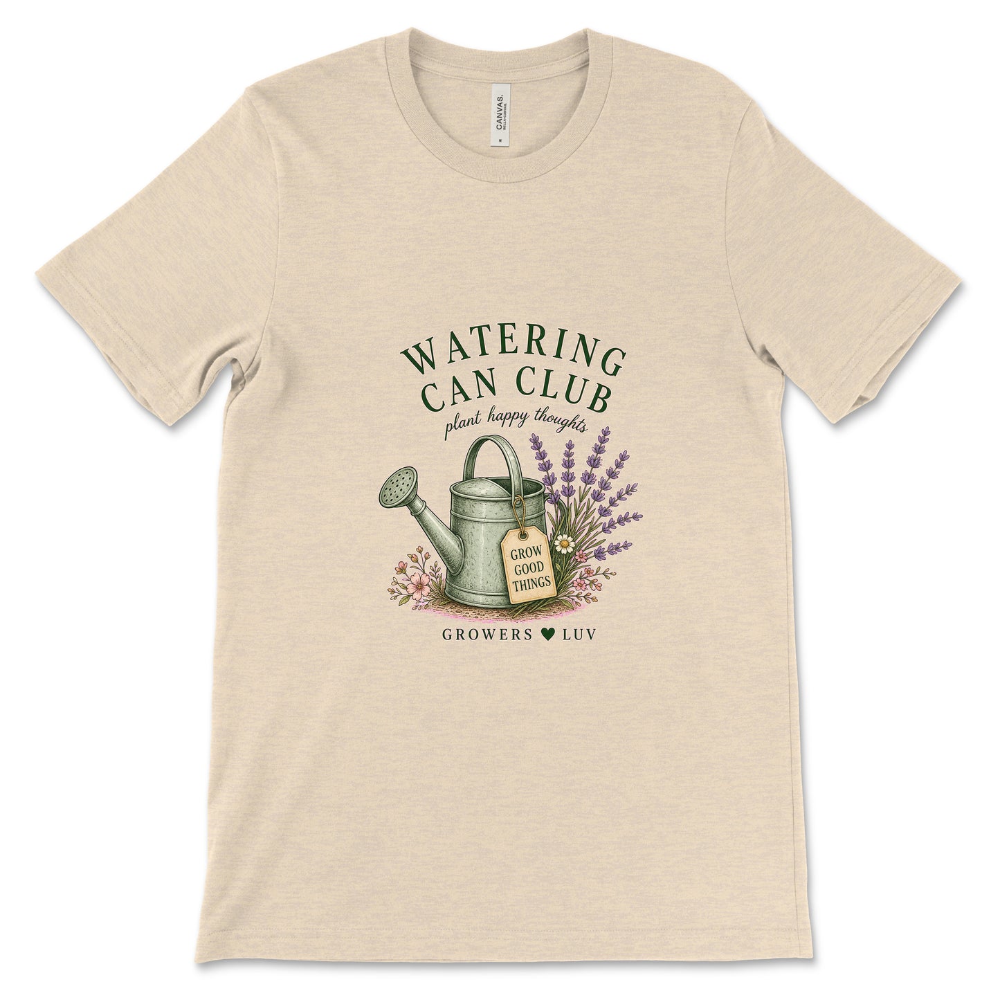 Watering Can Club Women's Bella Canvas Graphic Tee in Heather Dust