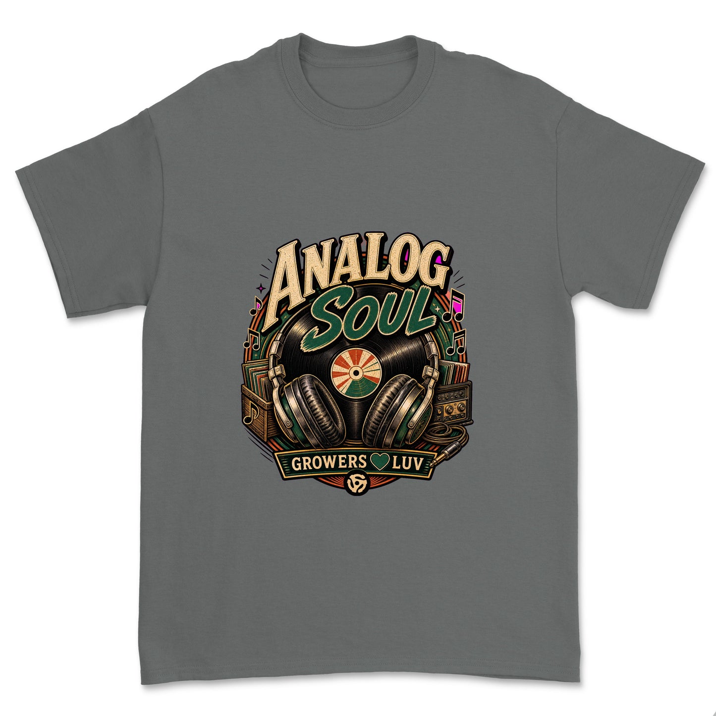 Analog Soul Men's Gildan Graphic Tee in Charcoal