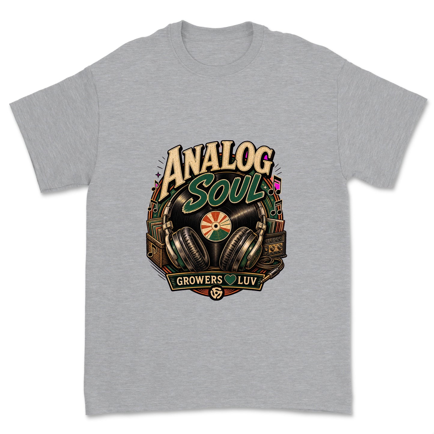 Analog Soul Men's Gildan Graphic Tee in Sport Grey Heather