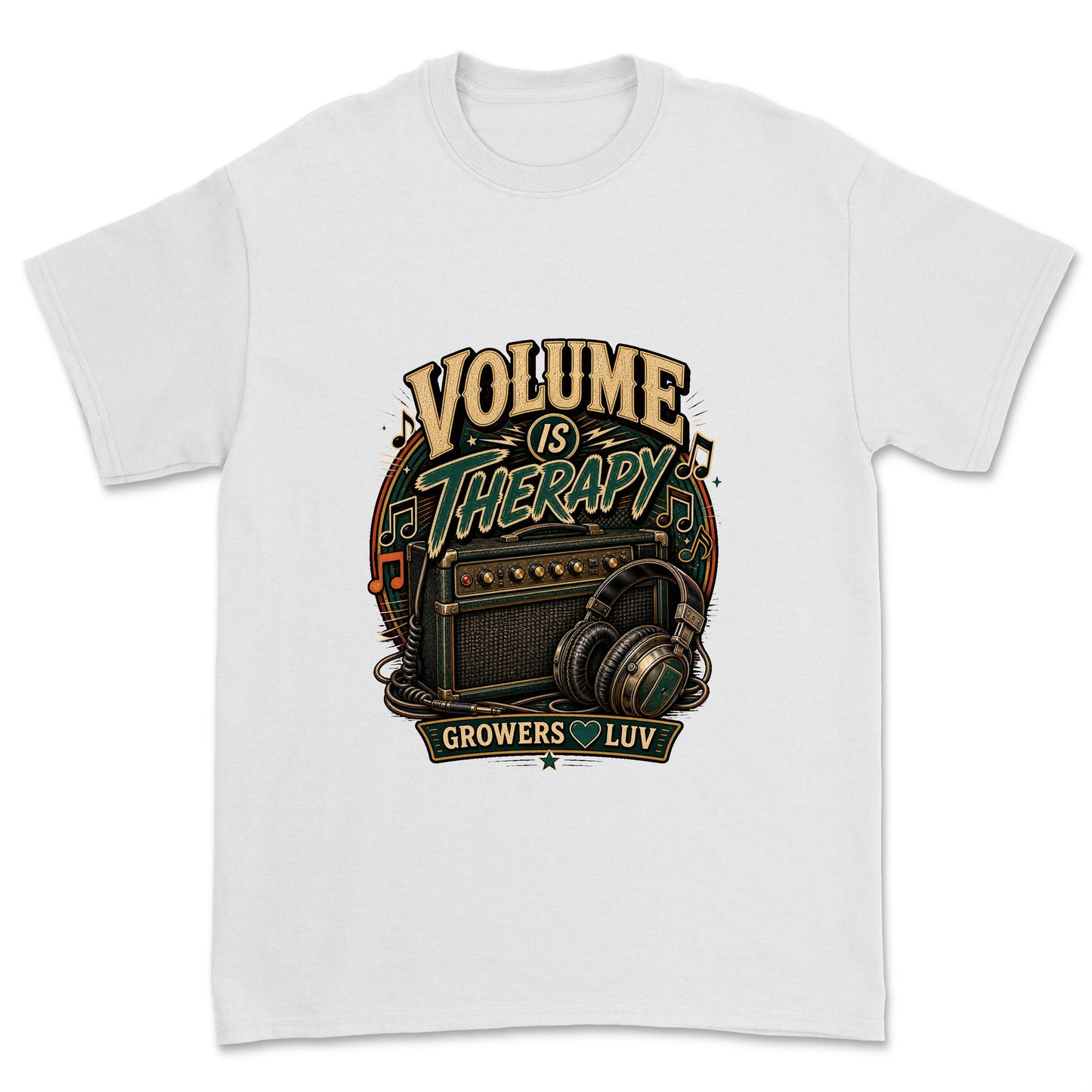 Volume Is Therapy Men's Gildan Graphic Tee in White