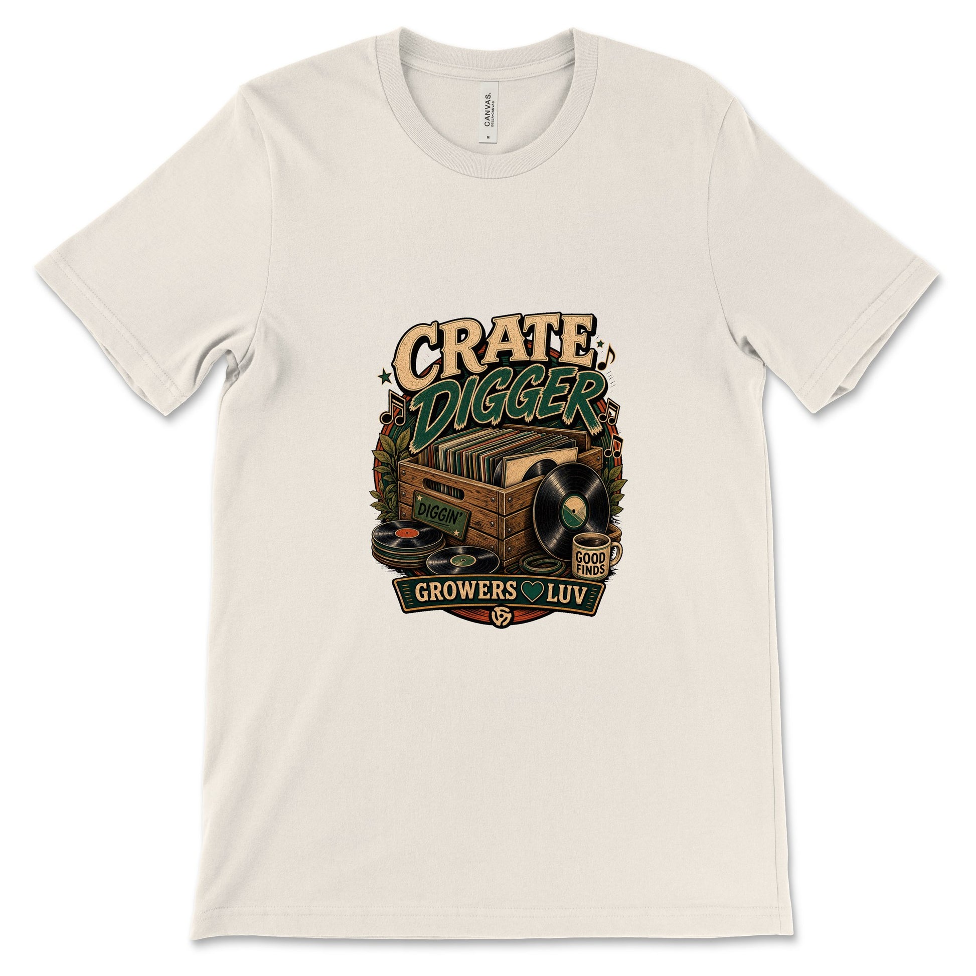 Crate Digger Women's Bella Canvas Graphic Tee in Natural