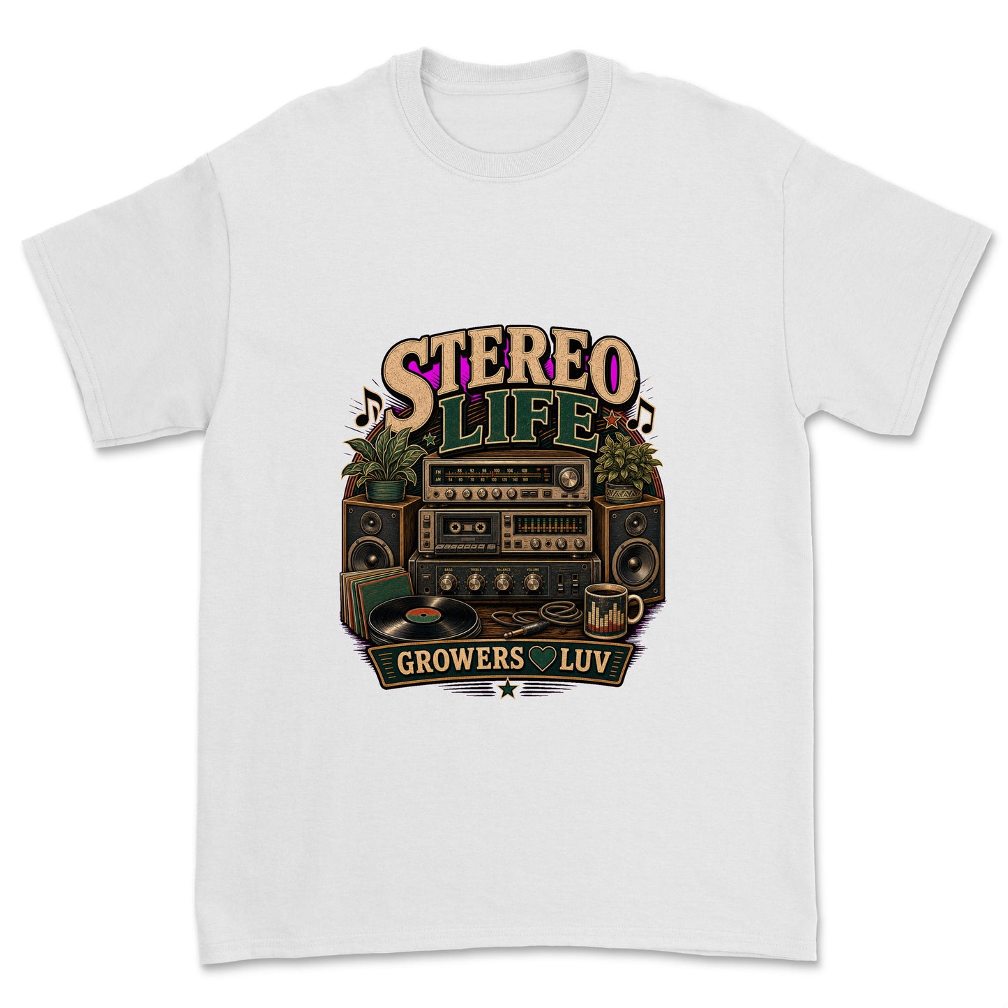 Stereo Life Men's Gildan Graphic Tee in White