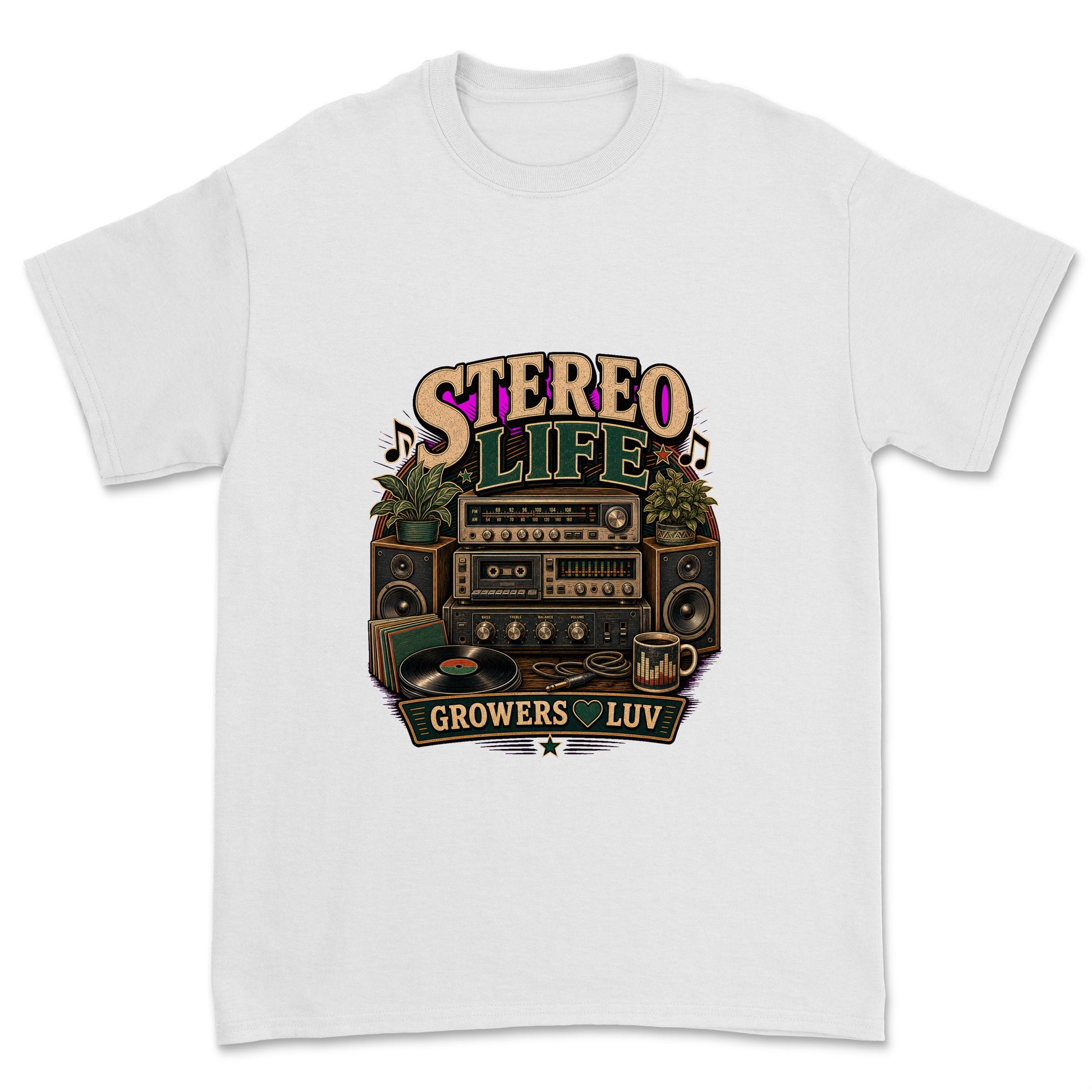 Stereo Life Men's Gildan Graphic Tee in White