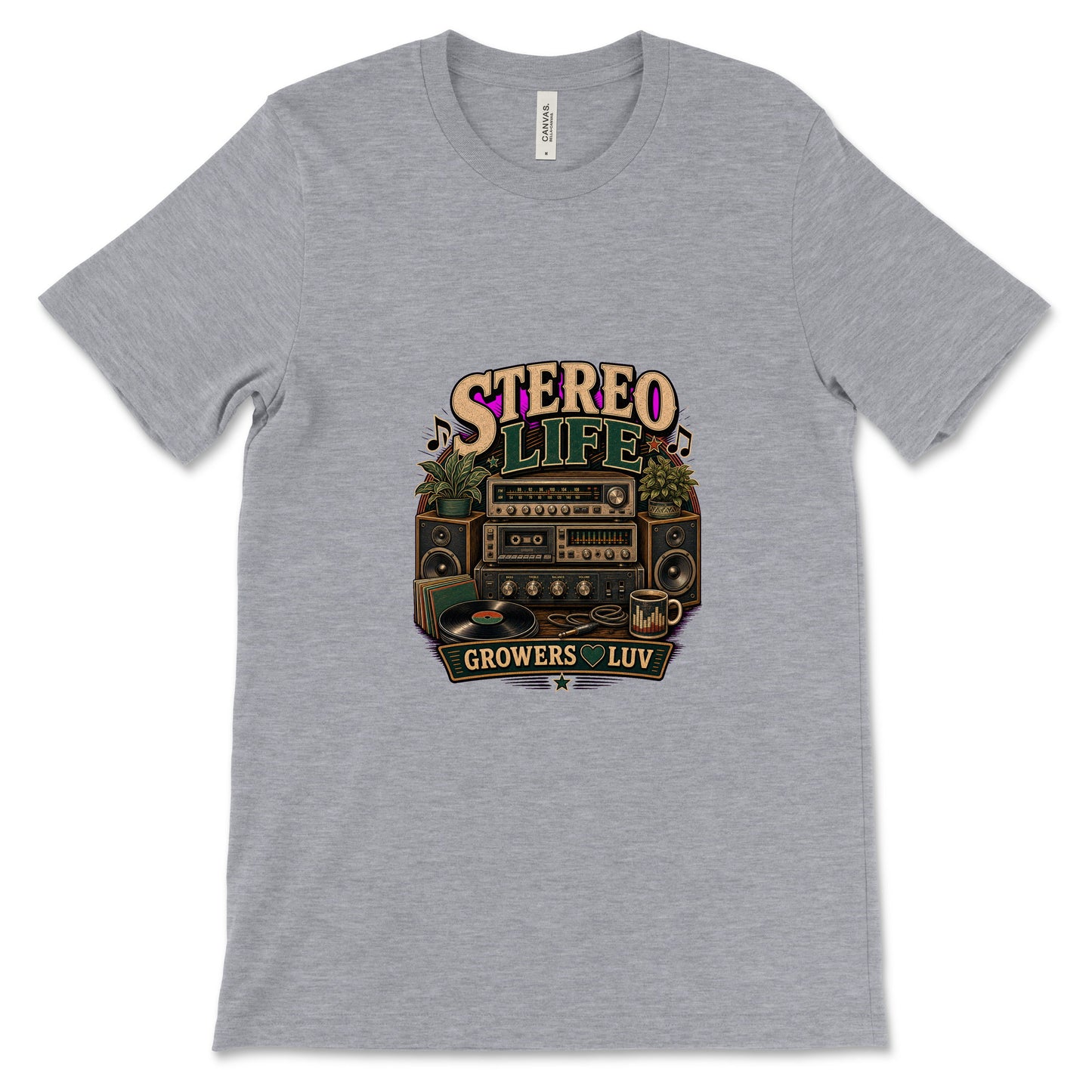 Stereo Life Women's Bella Canvas Graphic Tee in Athletic Heather
