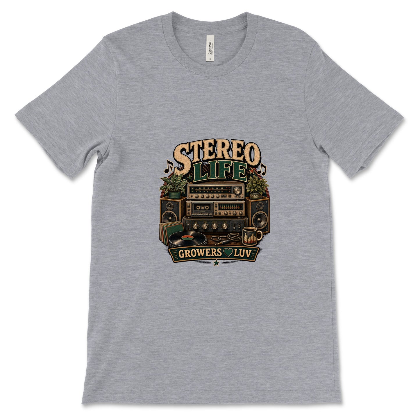 Stereo Life Women's Bella Canvas Graphic Tee in Athletic Heather