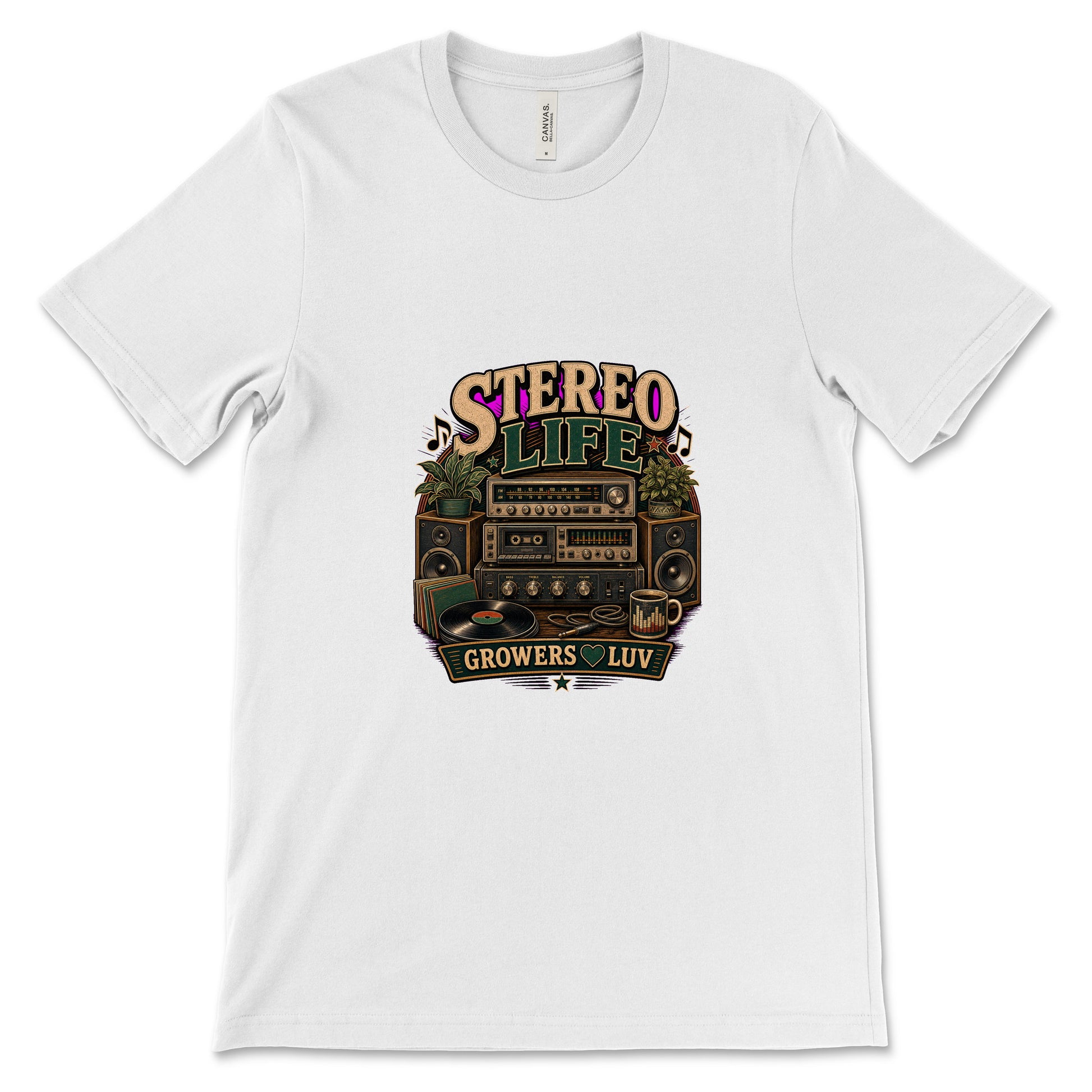Stereo Life Women's Bella Canvas Graphic Tee in White