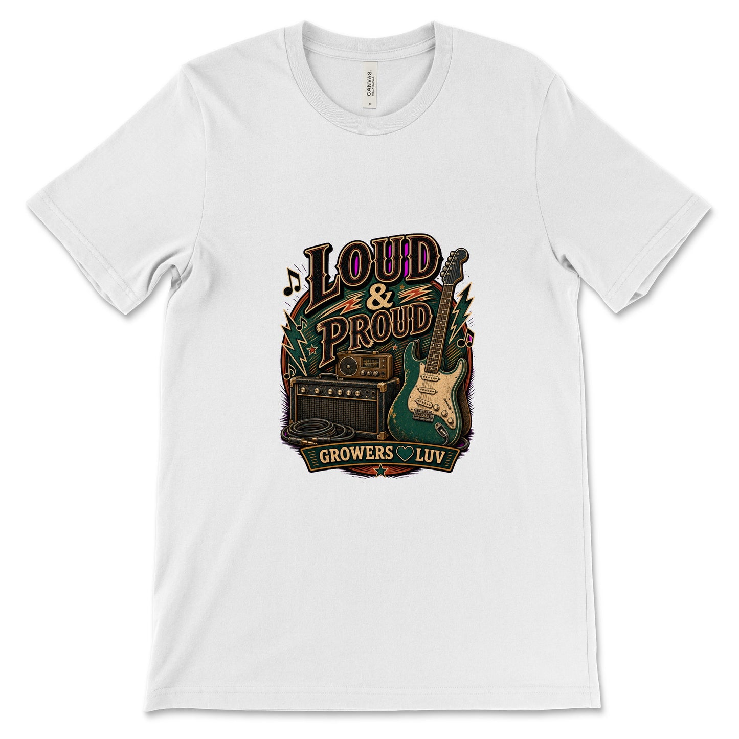 Loud And Proud Women's Bella Canvas Graphic Tee in White