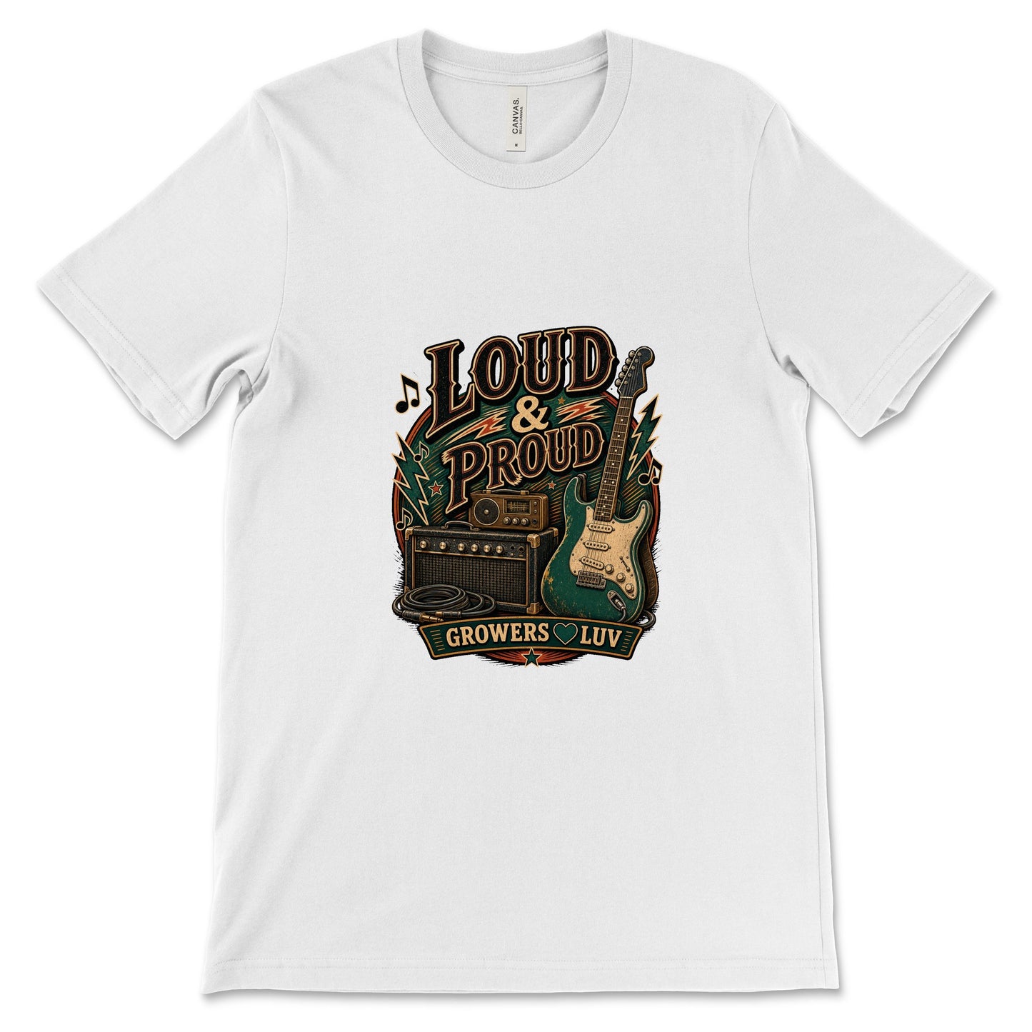 Loud And Proud Women's Bella Canvas Graphic Tee in White