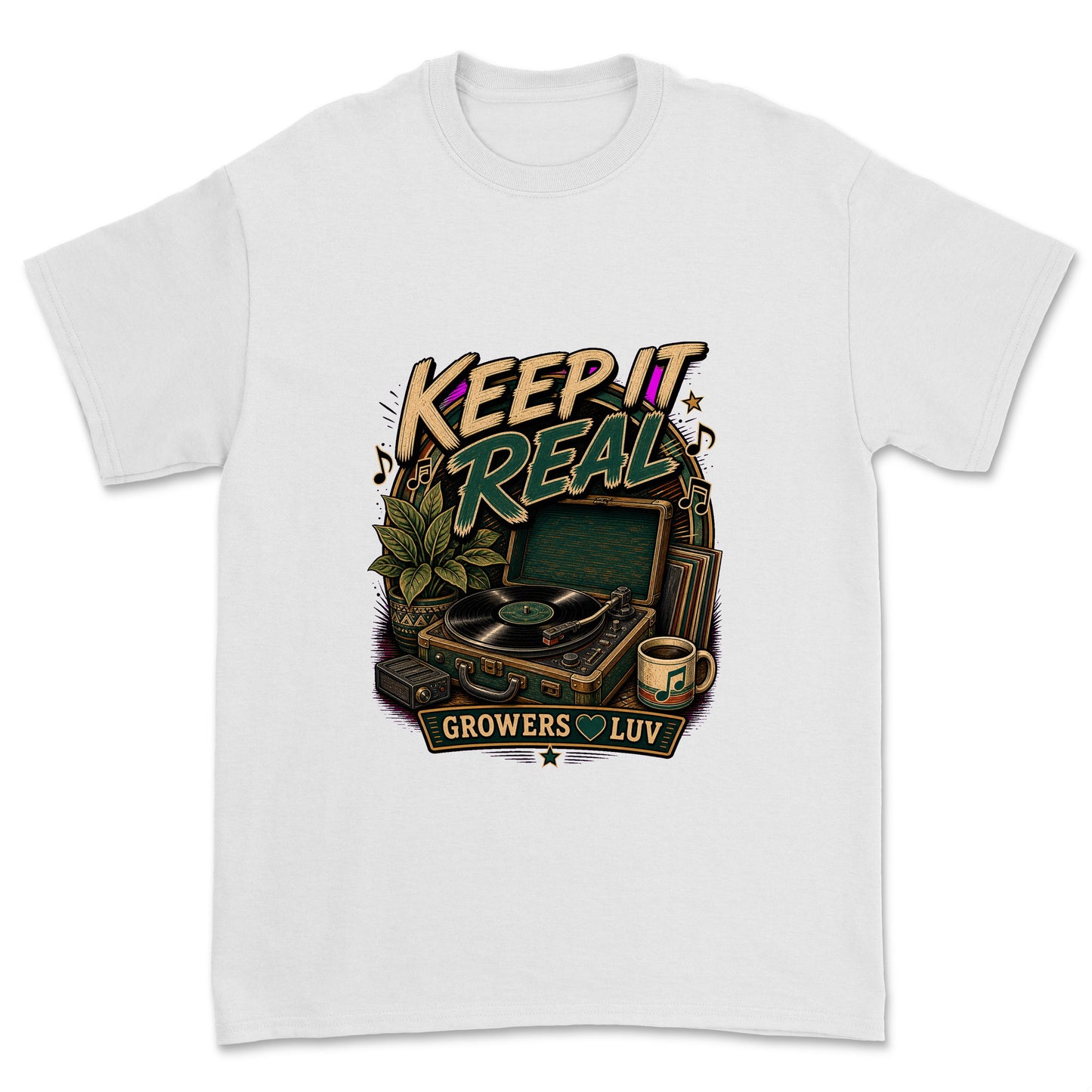 Keep It Real Men's Gildan Graphic Tee in White