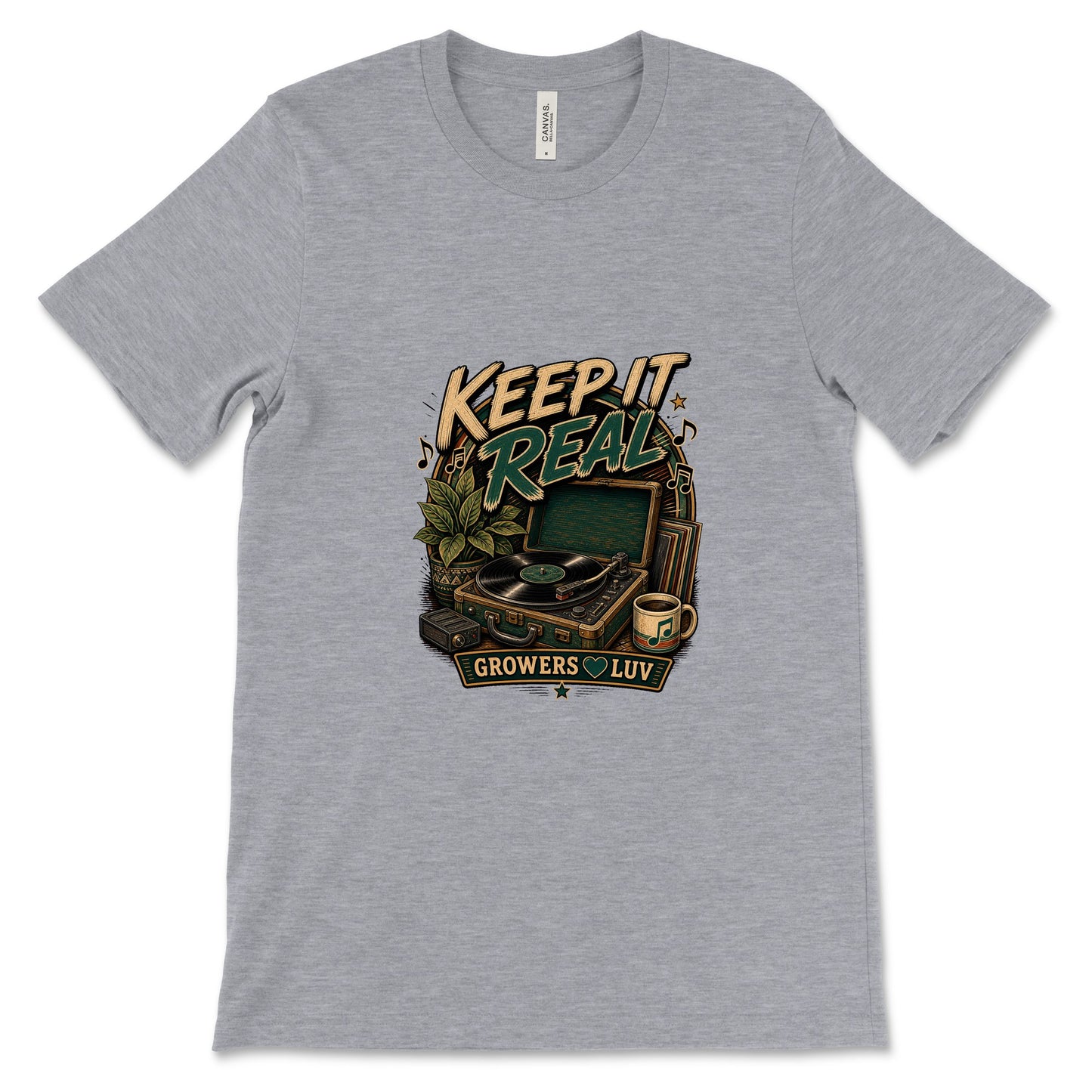 Keep It Real Women's Bella Canvas Graphic Tee in Athletic Heather