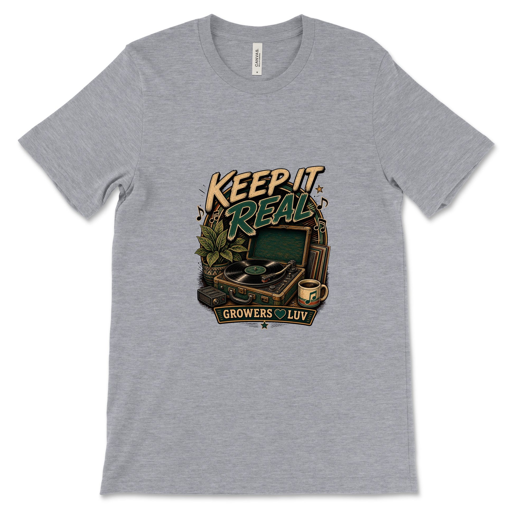 Keep It Real Women's Bella Canvas Graphic Tee in Athletic Heather