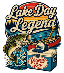 Lake Day Legend Large Natural Tote Bag