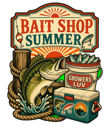 Bait Shop Summer Large Natural Tote Bag