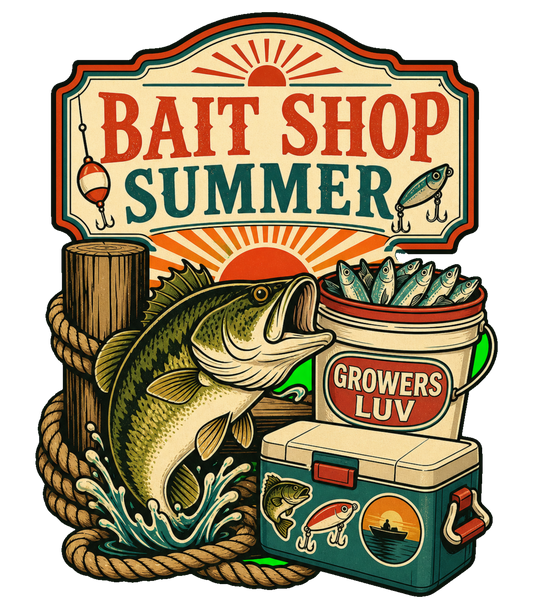 Bait Shop Summer Men's Gildan Graphic Tee artwork detail