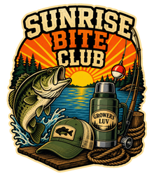 Sunrise Bite Club Large Natural Tote Bag