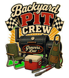 Backyard Pit Crew Large Natural Tote Bag