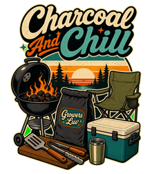 Charcoal And Chill Large Natural Tote Bag