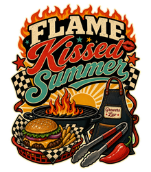 Flame Kissed Summer Large Natural Tote Bag