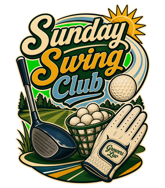 Sunday Swing Club Men's Gildan Graphic Tee artwork detail