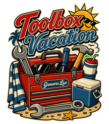 Toolbox Vacation Large Natural Tote Bag