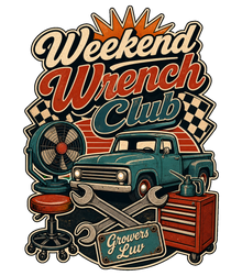 Weekend Wrench Club Large Natural Tote Bag
