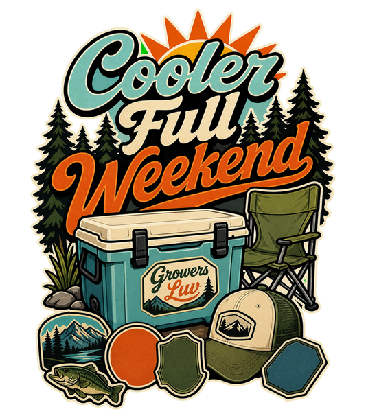 Cooler Full Weekend Men's Gildan Graphic Tee artwork detail