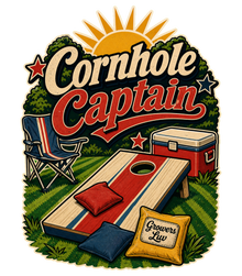 Cornhole Captain Large Natural Tote Bag