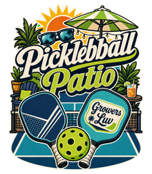 Pickleball Patio Large Natural Tote Bag