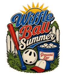Wiffle Ball Summer Large Natural Tote Bag