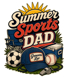 Summer Sports Dad Large Natural Tote Bag