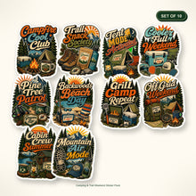 Camping & Trail Weekend Sticker Pack - Set of 10
