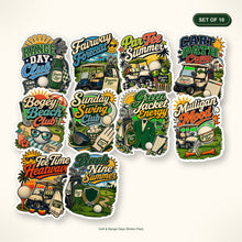 Golf & Range Days Sticker Pack - Set of 10