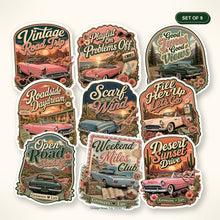 Vintage Road Trip Sticker Pack - Set of 9