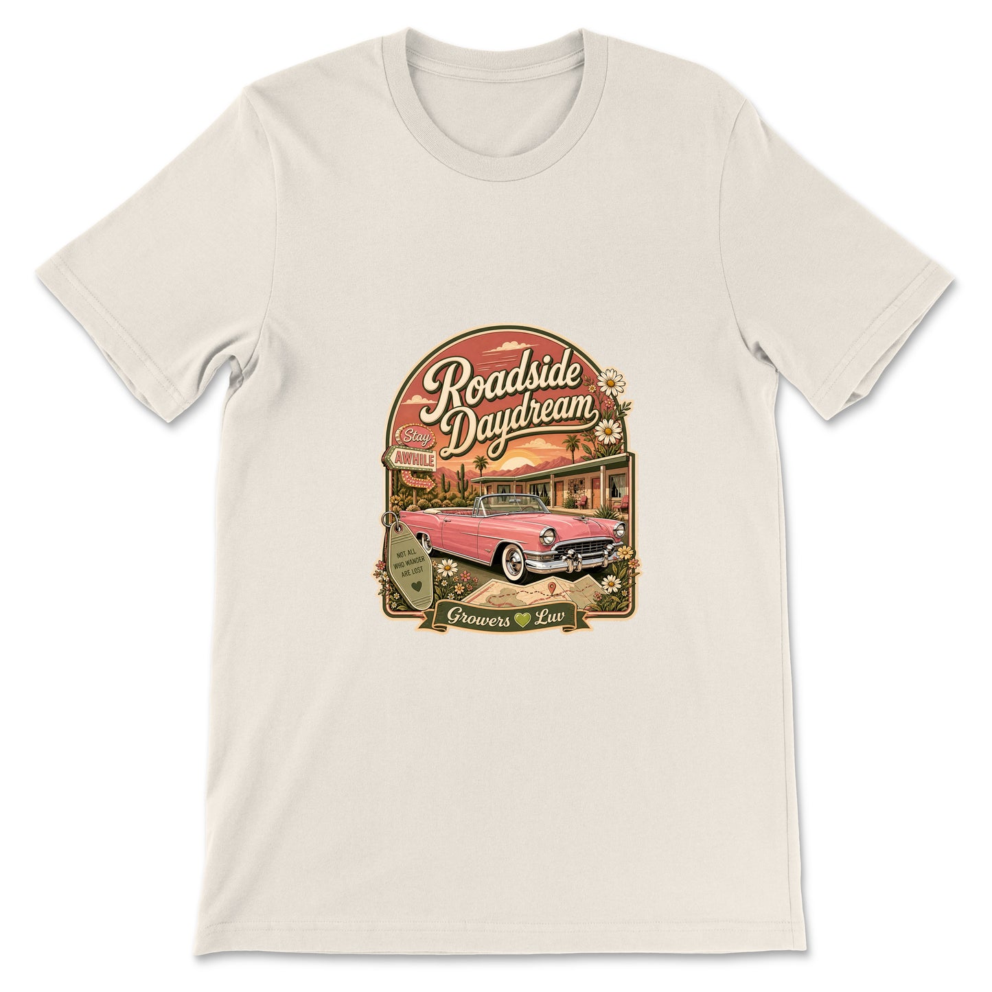Roadside Daydream Women's Bella Canvas Graphic Tee in Natural