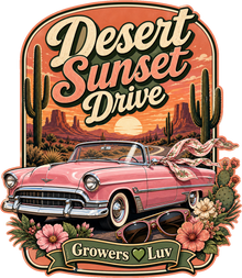 Desert Sunset Drive Large Natural Tote Bag