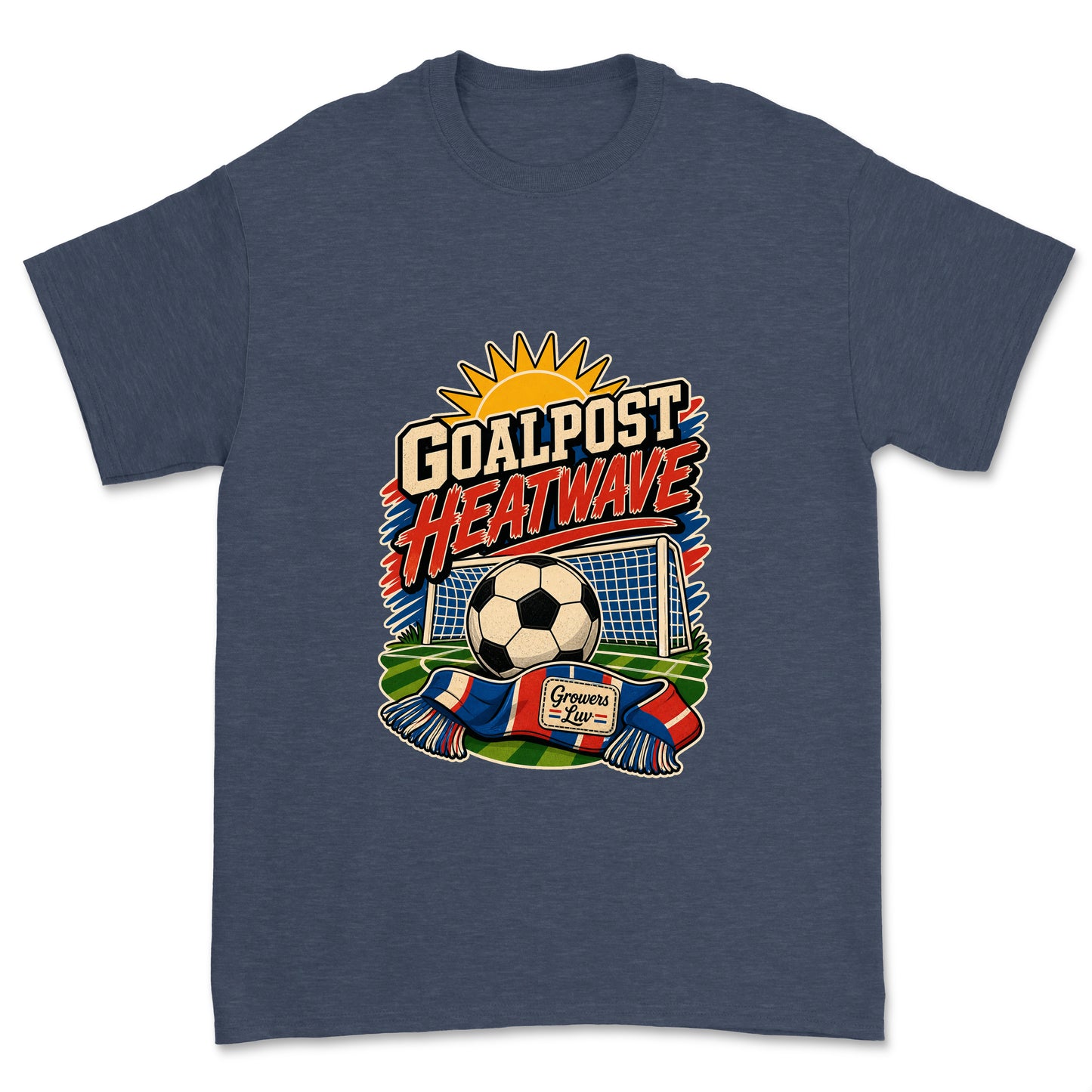 Goalpost Heatwave Men's Gildan Graphic Tee in Heather Navy