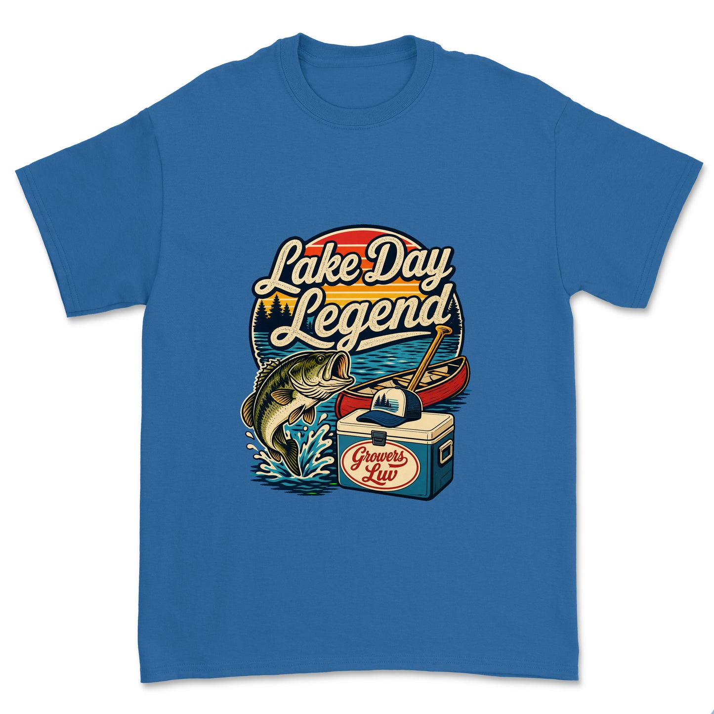 Lake Day Legend Men's Gildan Graphic Tee in Royal